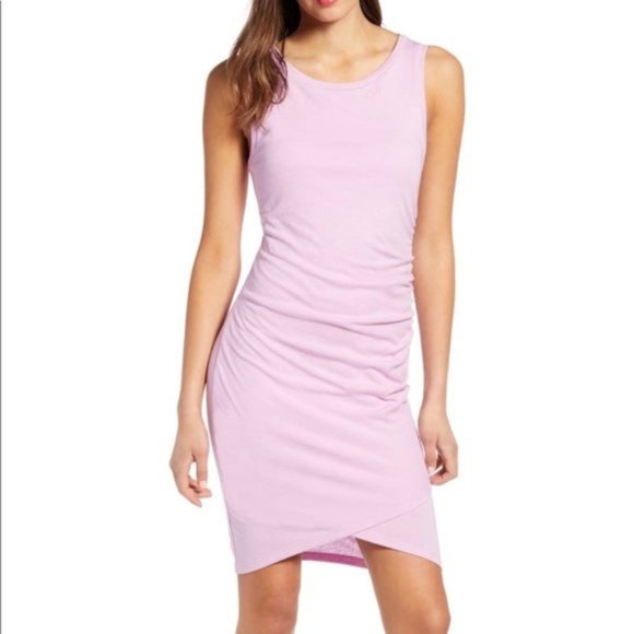 pastel purple bodycon dress